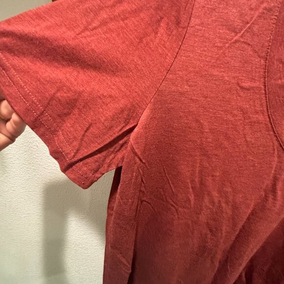 Rust/Red Orange TreeBlend V-Neck T-Shirt - Size XL - Picture 3 of 7